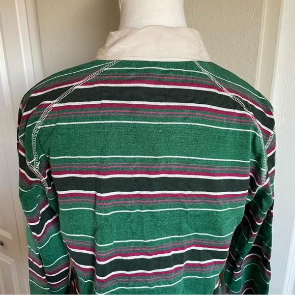 The North Face Striped Polo Shirt Women’s M Classic Retro Long Sleeve Y2K 2000s - Picture 8 of 14